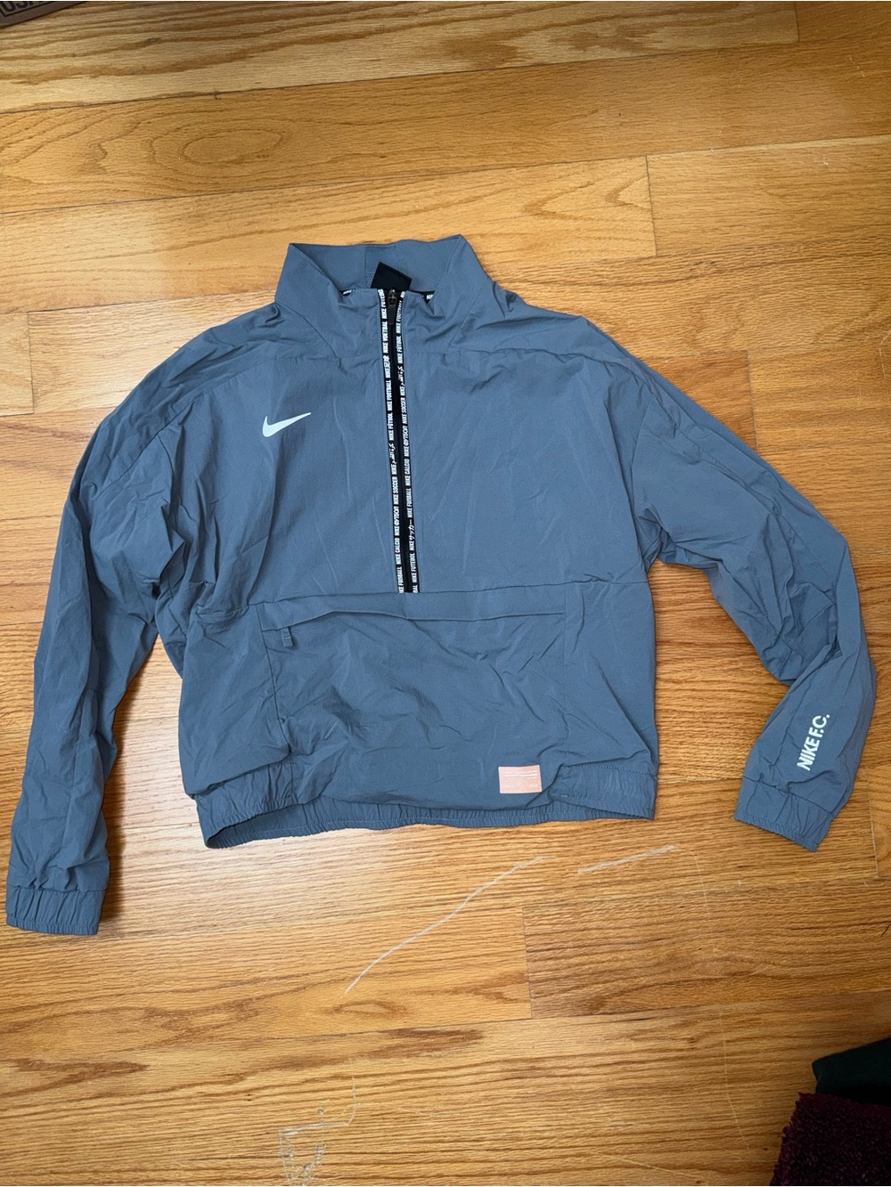 Nike Navy Blue Pullover with Small Tan Patch